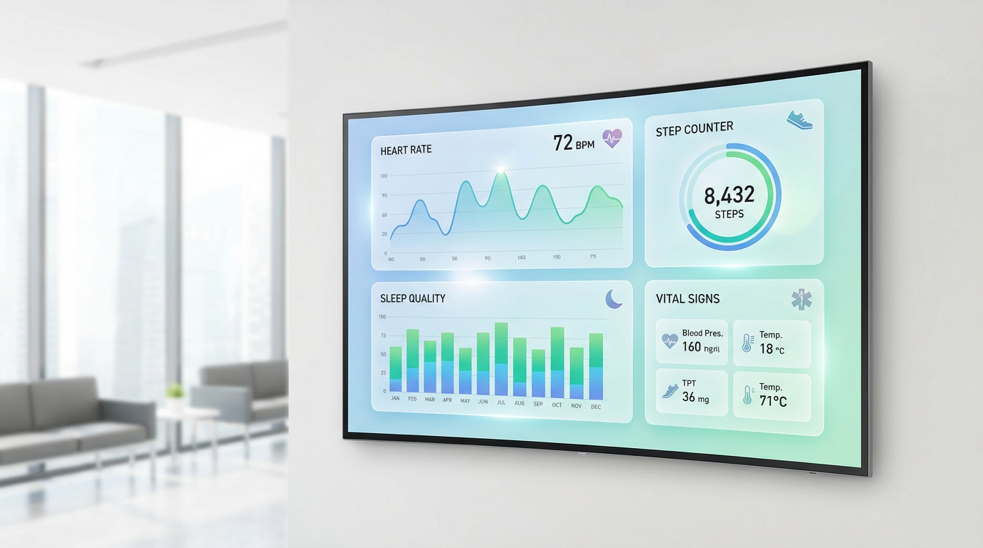 Modern Health Tracking Dashboard with Metrics